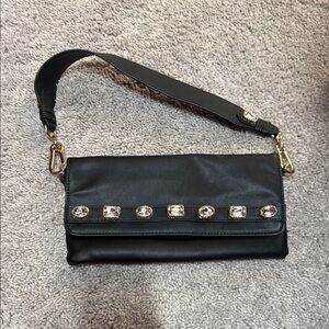 Steve Madden Black Studded Clutch